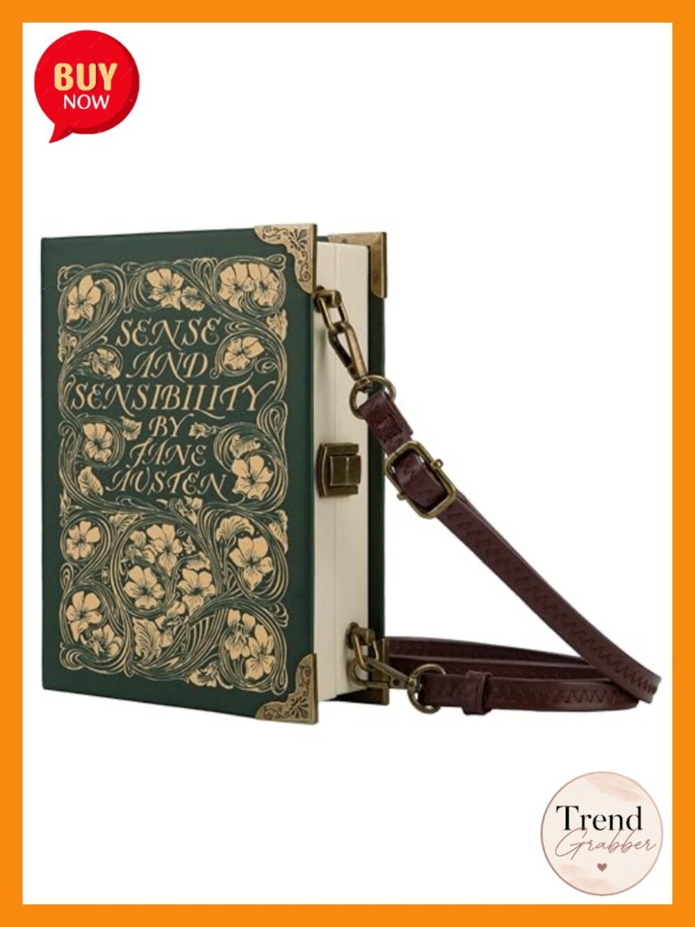Vegan Leather Book Purse, Crossbody Bag, Clutch Handbag, Book Lover Gift,